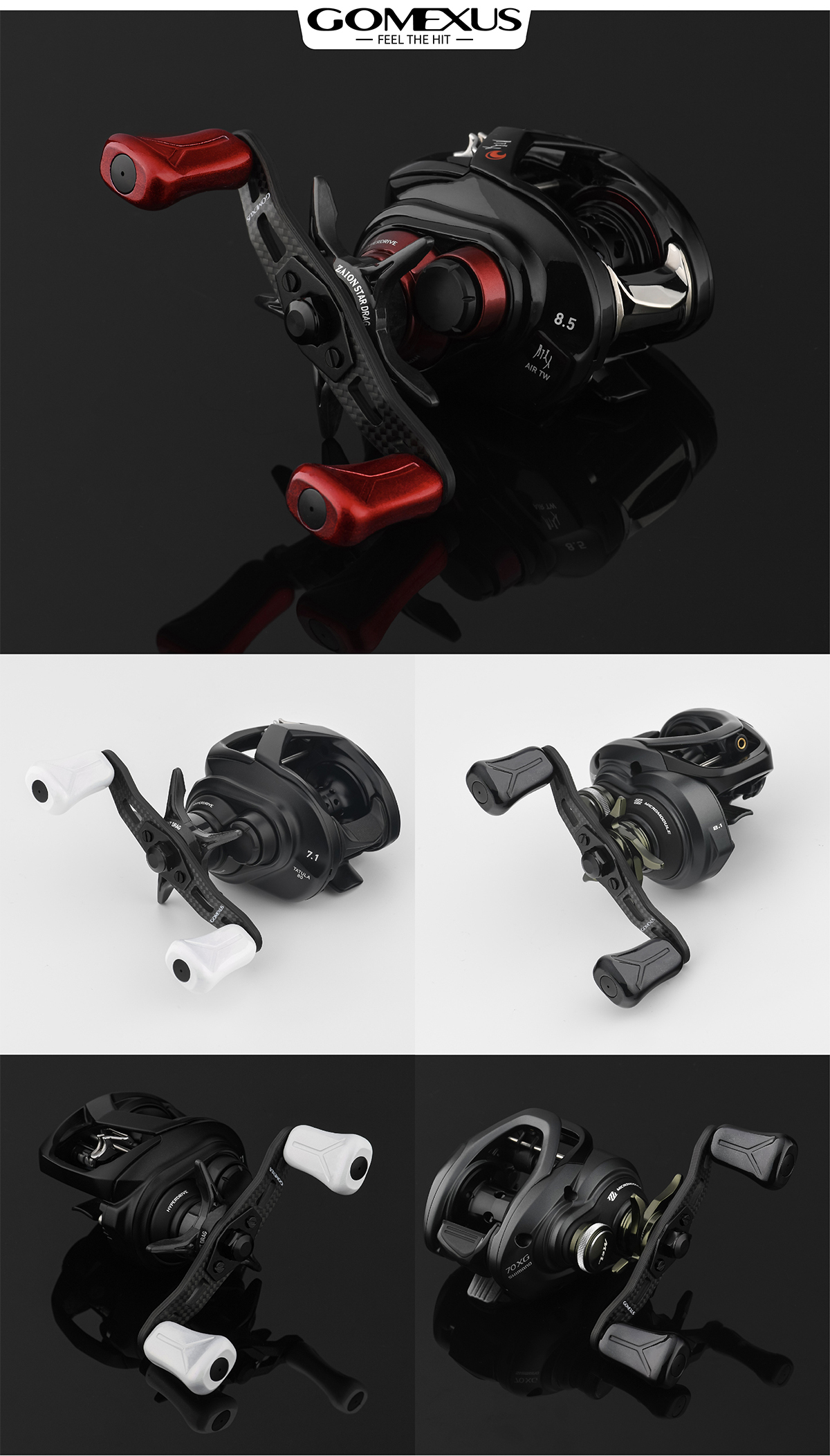 Рыболовная катушка Gomexus с двойной ручкой для Daiwa Shimano ...