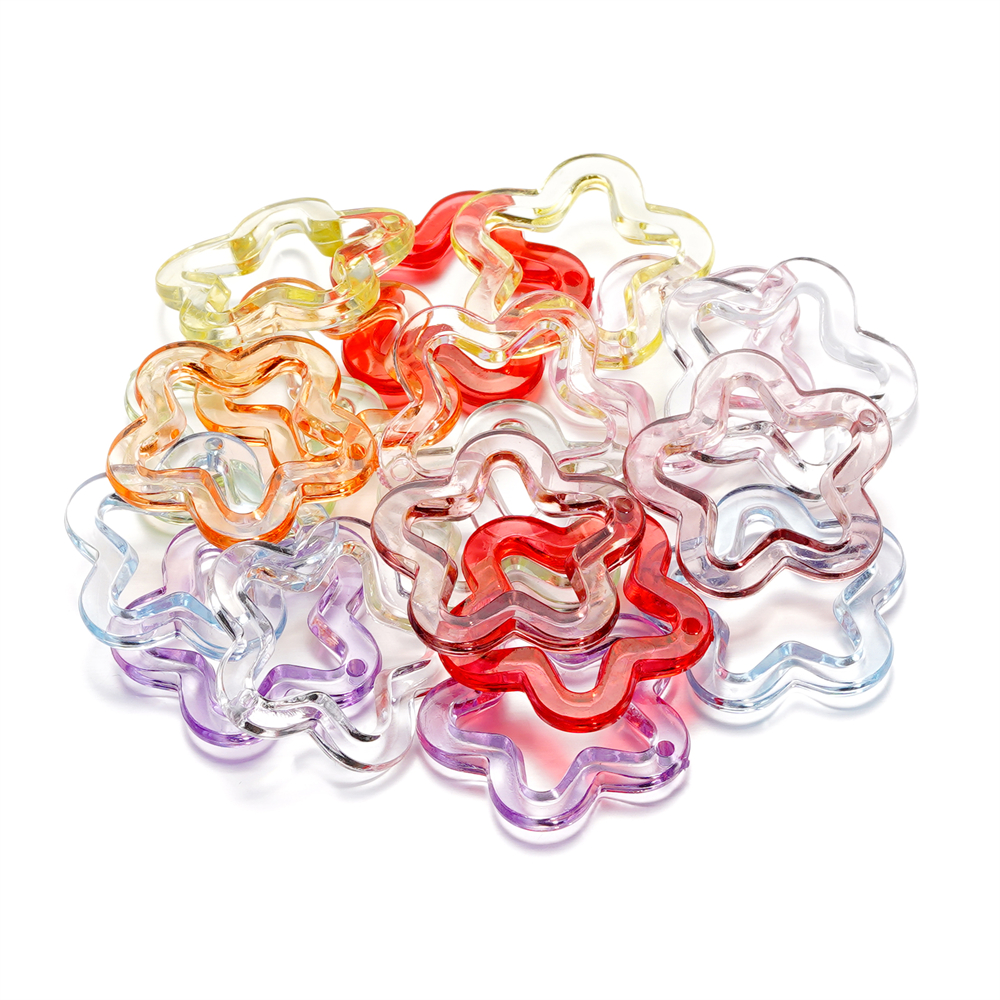 View of 10Pcs Clear Star Charms, 30mm Crystal-like Acrylic Pendant for ...