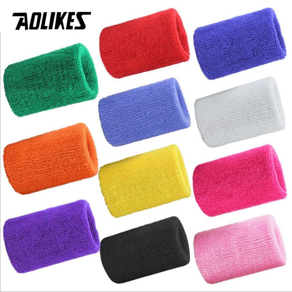 AOLIKES 1Pcs Wristband Sport Sweatband Support Wrap Tennis Gym ...