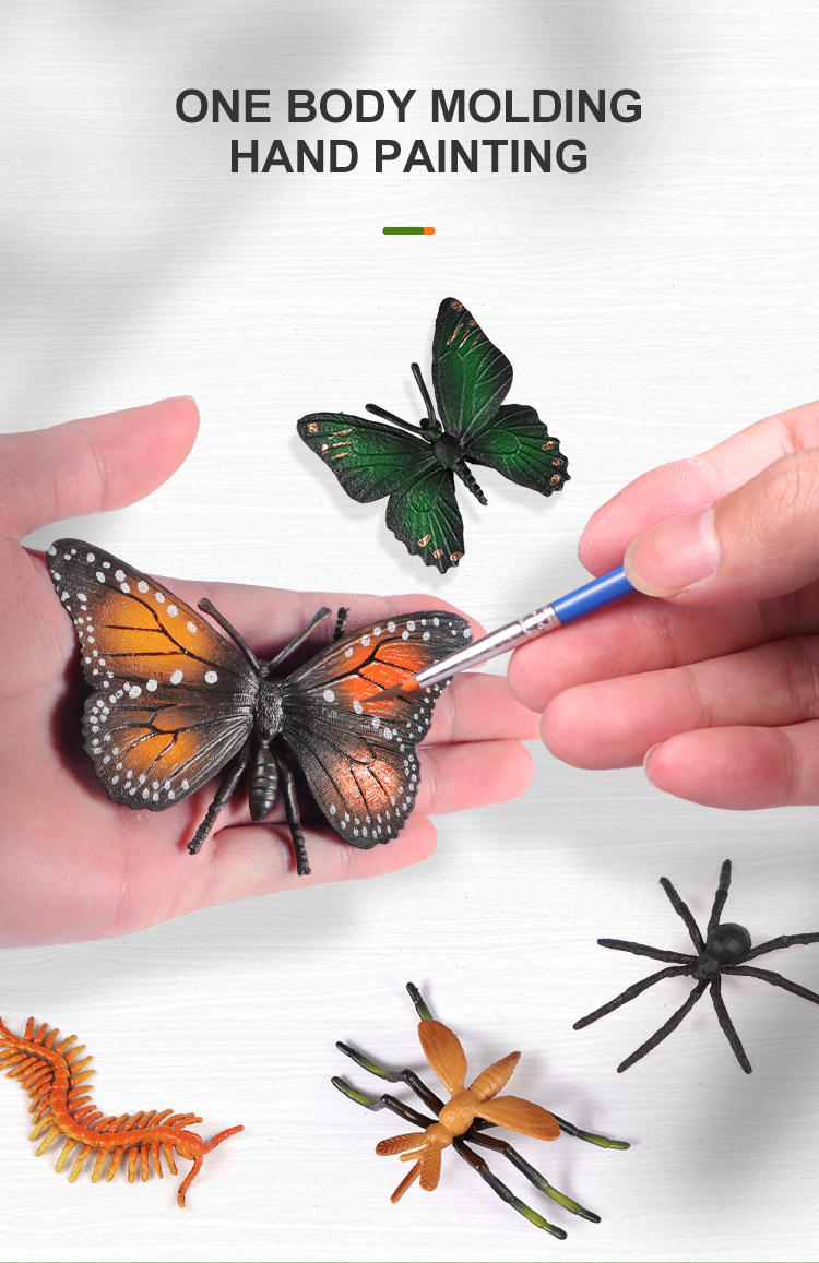 New Wild Mini Insect Animals Model Set Butterfly Scorpion Mantis Cicada ...