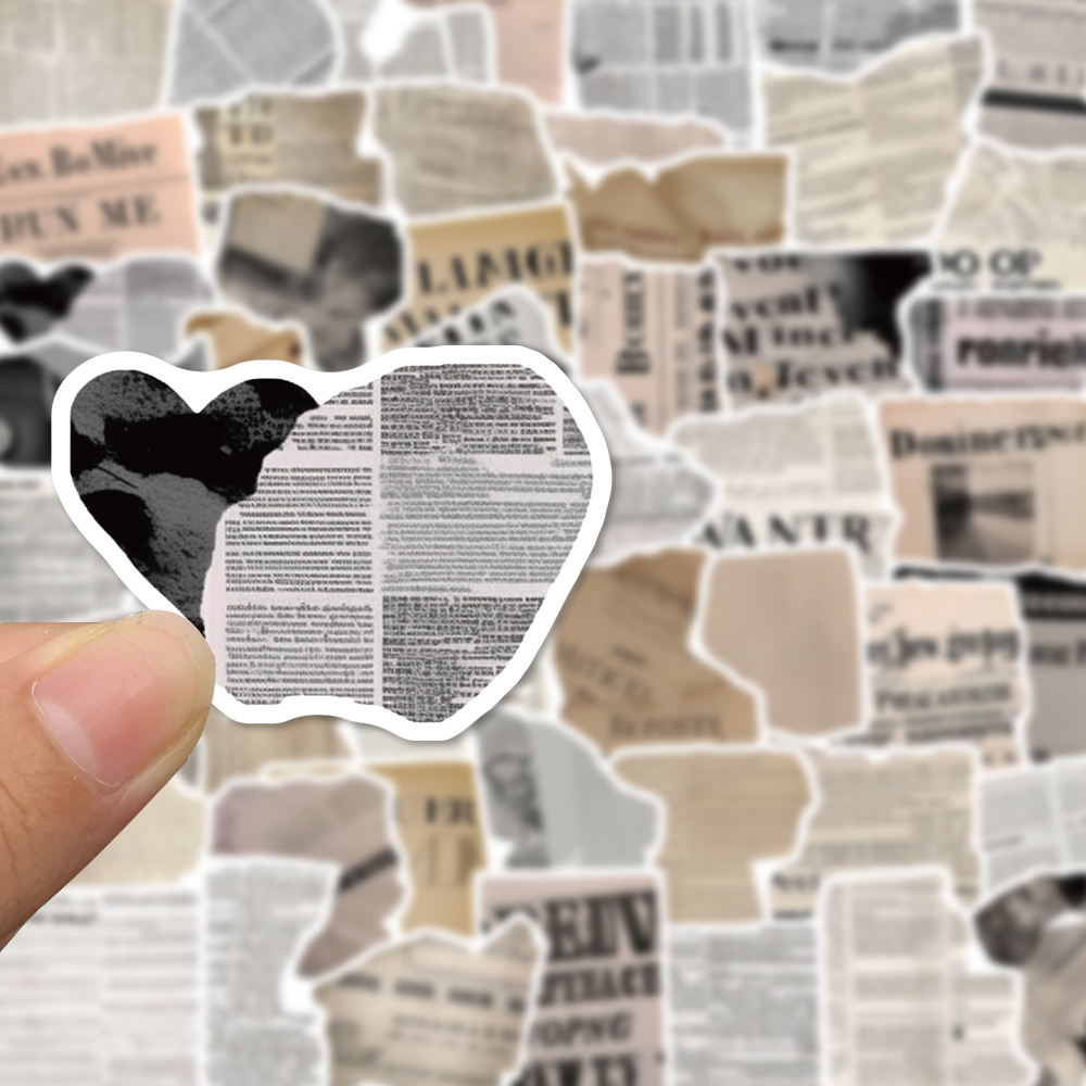 50pcs Fragmented text sticker exquisitely decorated hand account water ...