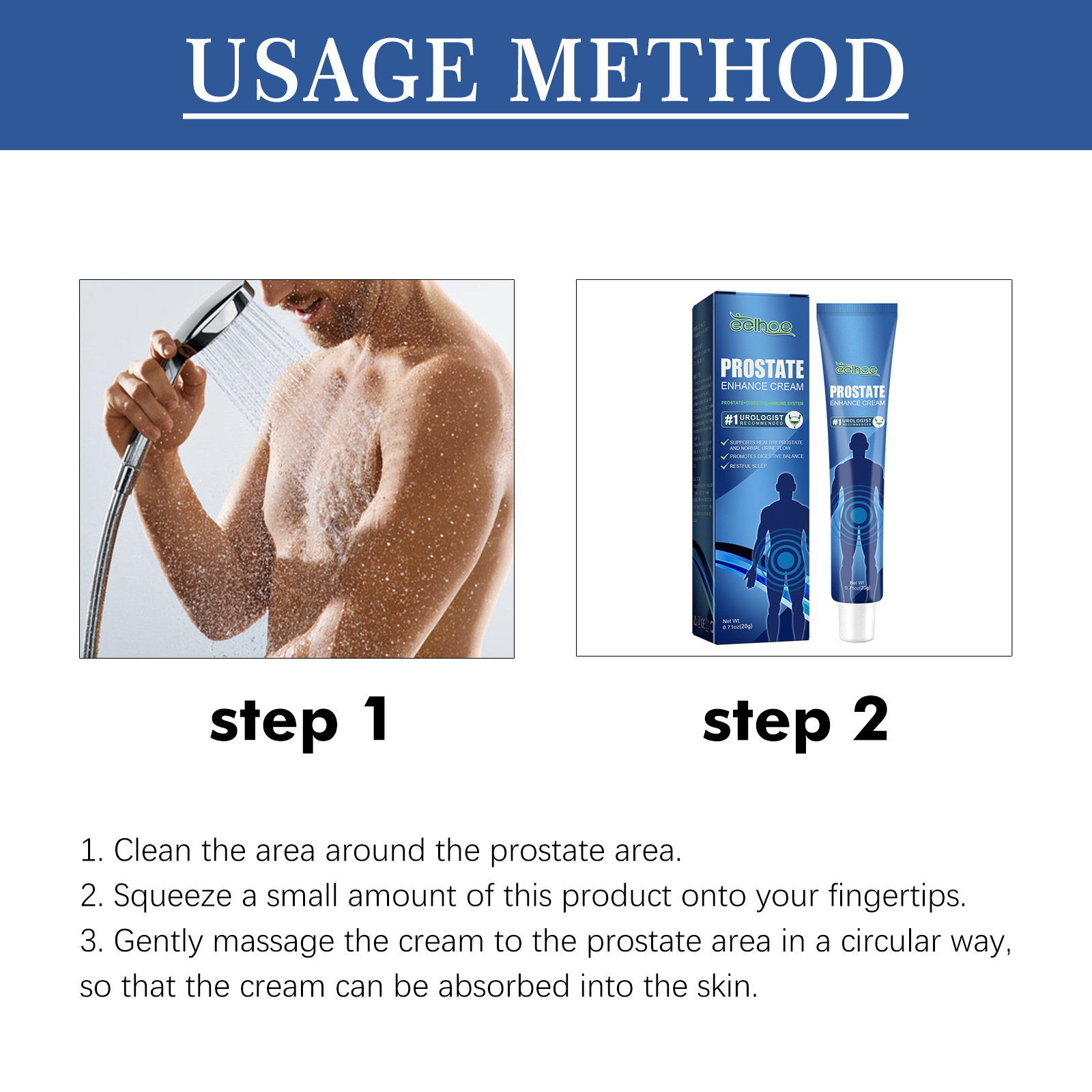 Eelhoe Prostate Enhance Cream Herbal Man Urological Ointemnt For ...