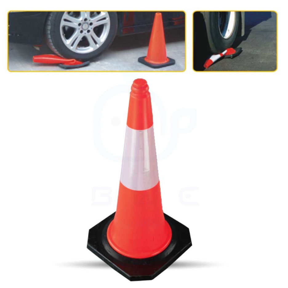 DOUBLE LINE HEAVY DUTY SAFETY CONE TRAFFIC CONE 680MM DOUBLE LINE Jauh