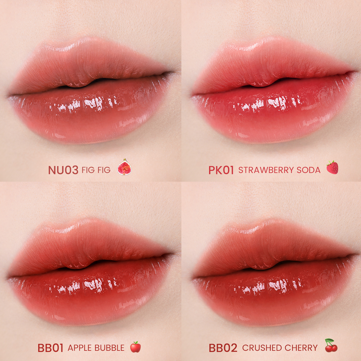 FOCALLURE Watery Lip Tint Pro-juicy Jelly Korean Glossy Plump Lip Gloss ...