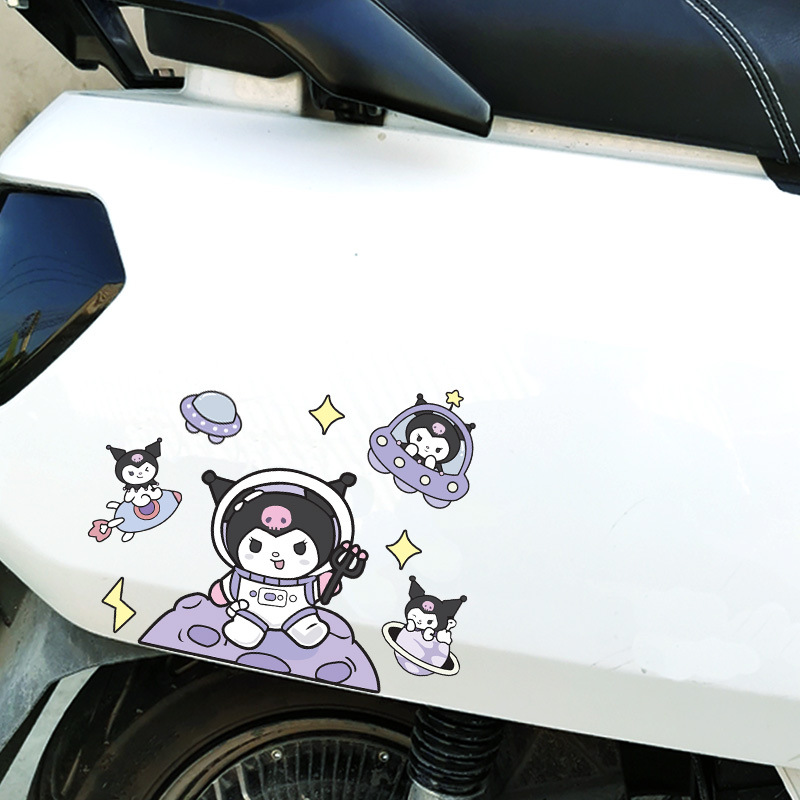 HL Cartoon stickers, Kuromi decorative motorcycle stickers, cute Kuromi ...