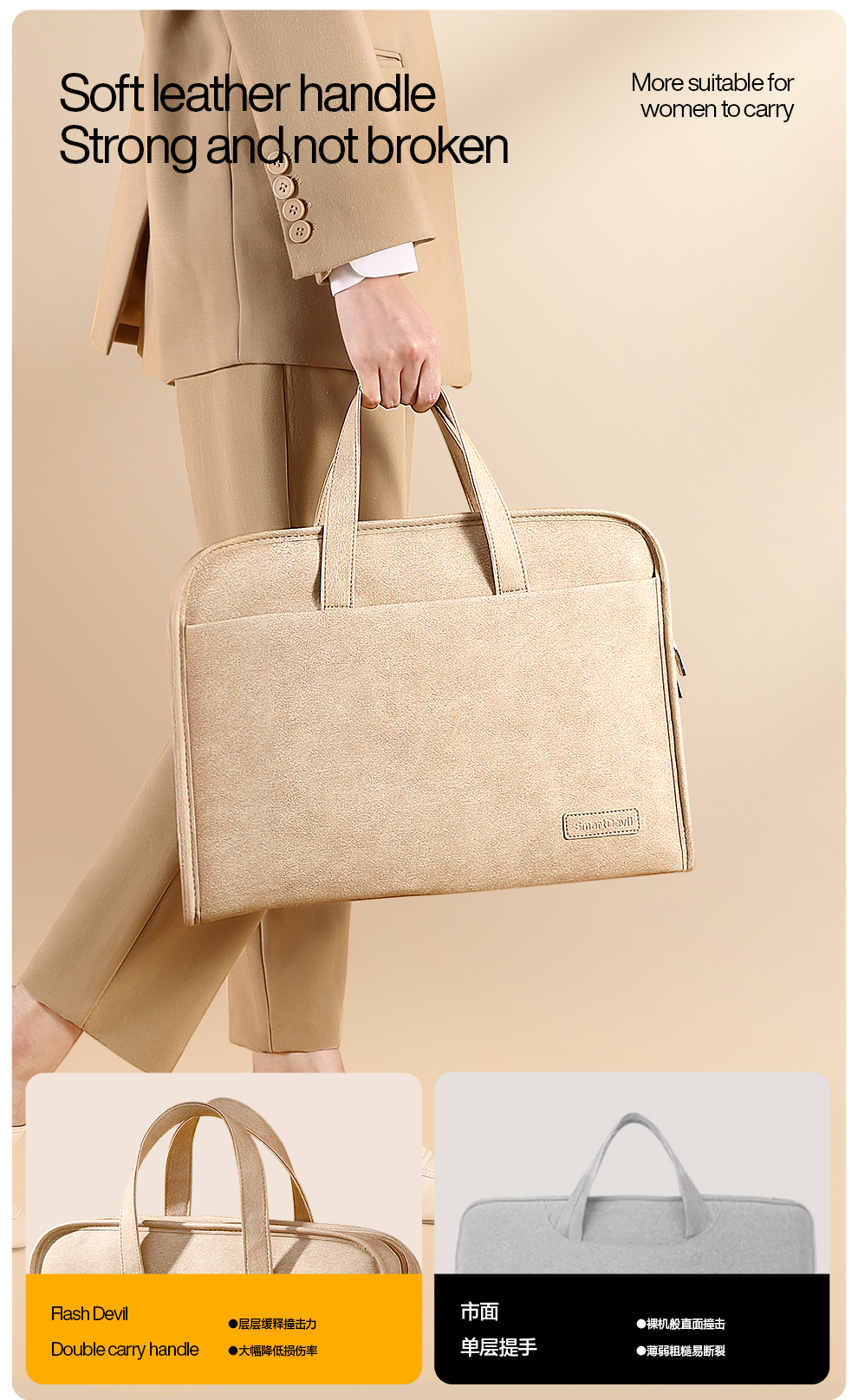 SmartDevil Laptop Bag For Huawei Matebook/Macbook Briefcase | Shopee ...