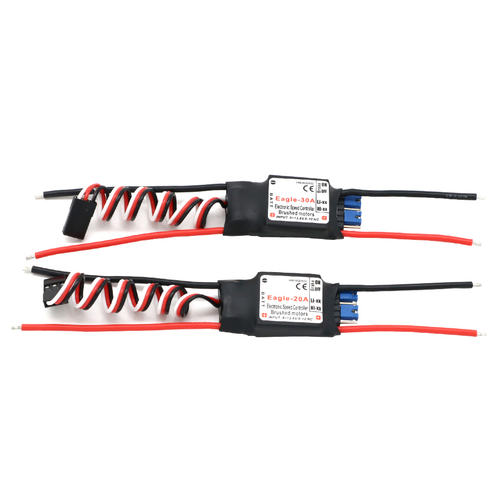 Rc 20A 30A 2-3S 1A/5V BEC Brushed ESC Speed Controller For RC Airplane ...