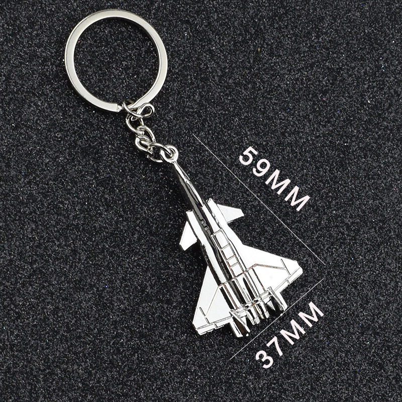 16 Styles Creative Silver Airplane Alloy Keychain Aircraft Fighter ...