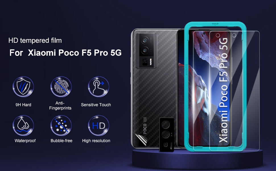 6-in-1 For Xiaomi Poco F5 Glass Poco F5 Pro F 5 Tempered Glass 9H HD Full  Cover Glue Phone Screen Protector Poco F5 Lens Glass - AliExpress