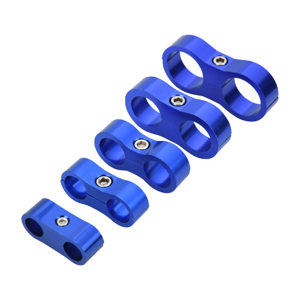 Divisore Per Tubo Flessibile Intrecciato AN6, 2 Pezzi, Morsetto Di Raccordo Staffa Adattatore Universale Blu 91674959