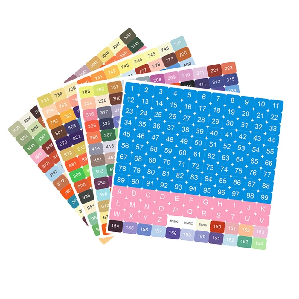 Color 447 DMC Sticker Labels Small Paper Adhesive Label Stickers Square ...