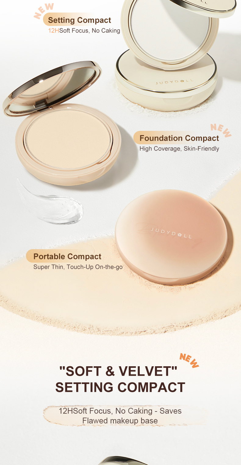 Judydoll Soft & Velvet Matte Powder Foundation Concealer Brightening ...