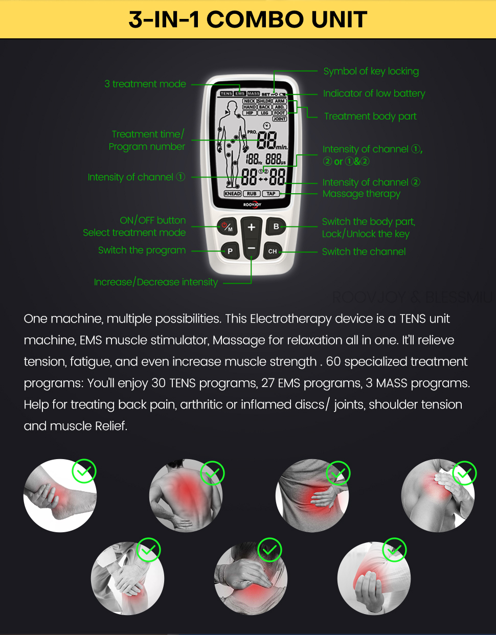 [OFFICIAL] Rechargeable 16 PADS TENS Unit EMS 2025 Massage Muscle ...