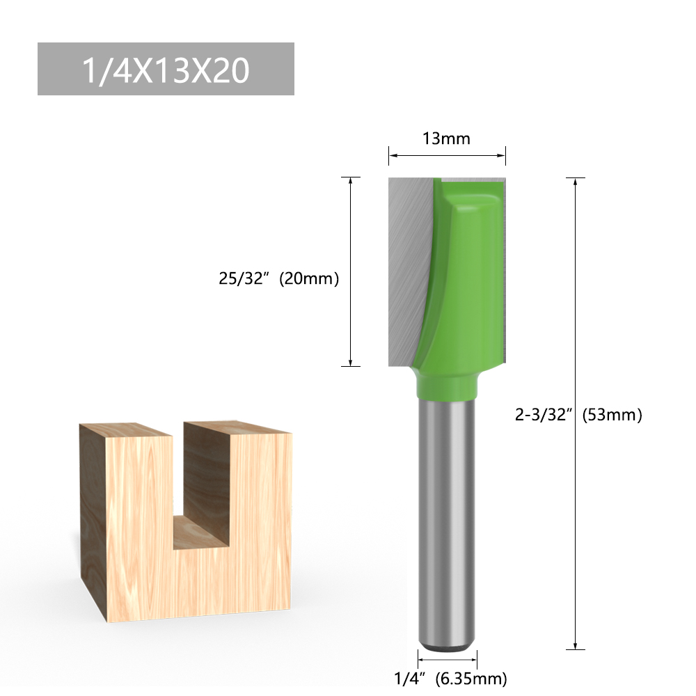 LAVIE 1/4 Shank Cleaning Bottom Straight Router Bit Set Clean Milling ...