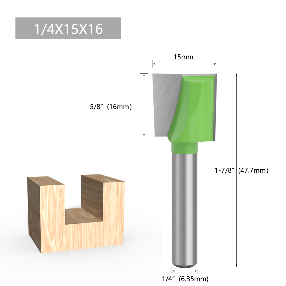 LAVIE 1/4 Shank Cleaning Bottom Bit Straight Router Bit set Clean ...