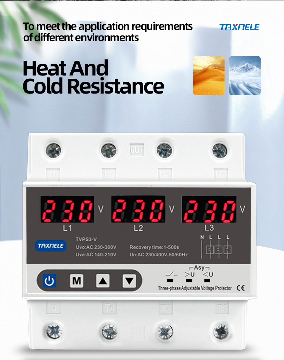Three Phase Adjustable Over and Under Voltage Protector 3 Phase ...