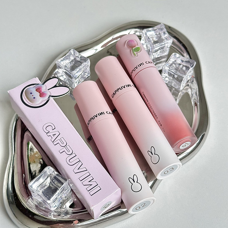 CAPPUVINI Pink Rabbit Liquid Lipstick Soft Matte Pink Nude lip clay ...