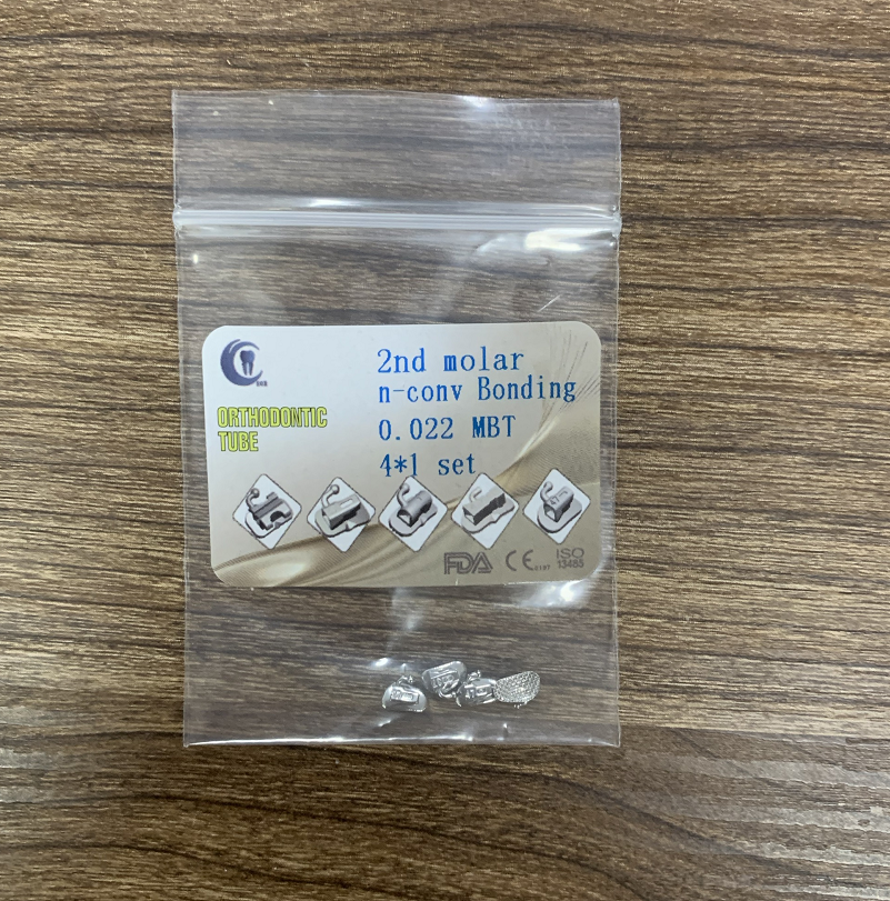 AZDENT 5X Tubo Orale Ortodontico Dentale 1° Molare Incollabile Non Conv - Foto 3