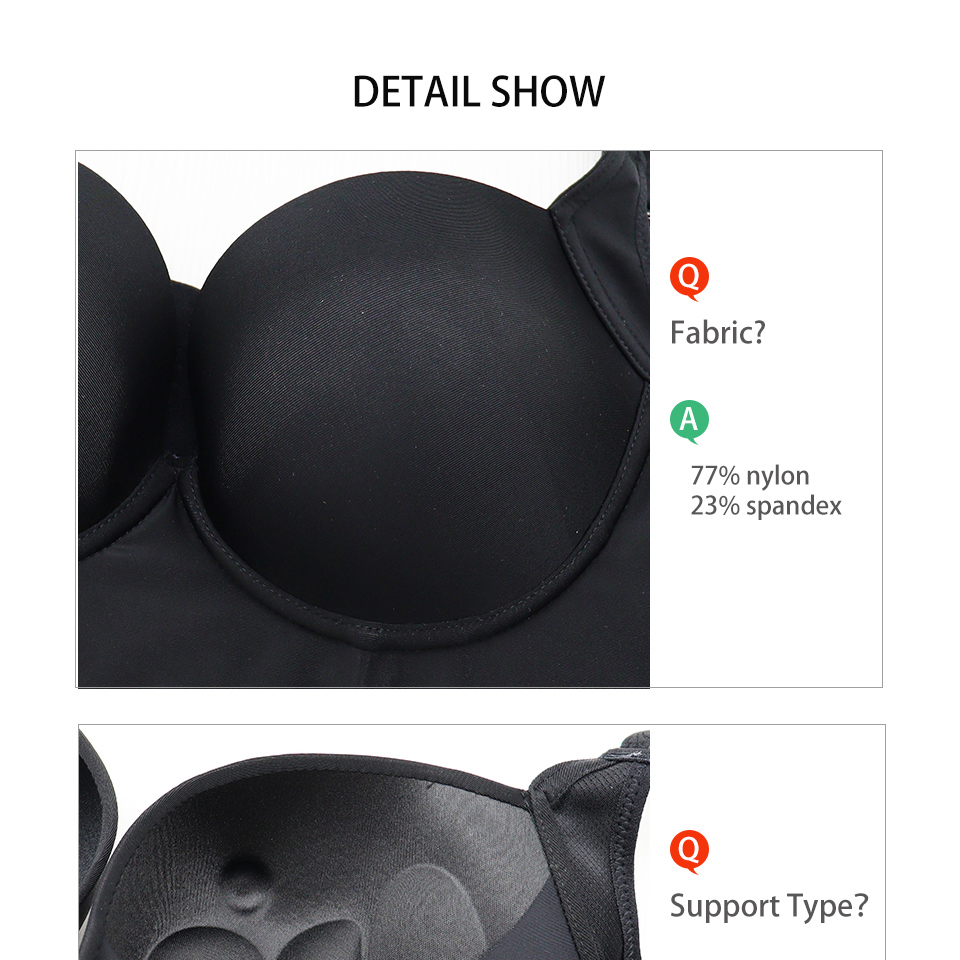 Fallsweet 2pcs Plus Size Bra Women Hide Back Fat Underwear Shpaer  Incorporated Full Back Coverage Deep Cup Sexy Push Up Lingerie - Bras -  AliExpress