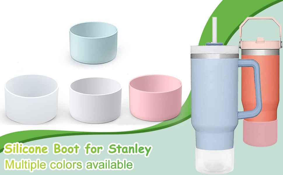 Velaco Initial Letter Silicone Boot For Stanley Cup – Fits Quencher 40/30/20 Oz & IceFlow, Anti-Slip & Anti-Scratch