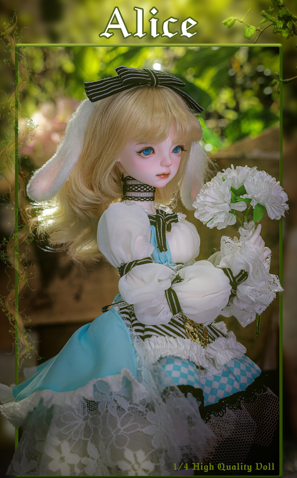 New Design Alice BJD Doll 1/4 Minifee Girl Active Line E Chest Body ...