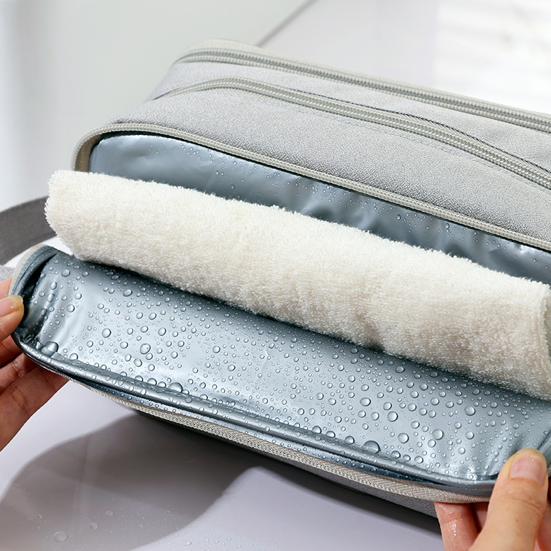 Travel Toiletry Bag Waterproof Wet and Dry Separation Cosmetic Bag ...
