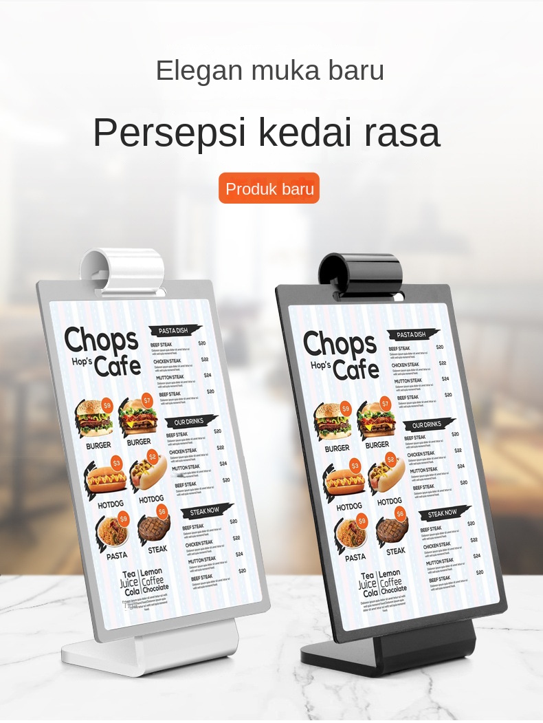 Restaurant Table Menu Poster Calendar Wooden Page Flip Table Card ...