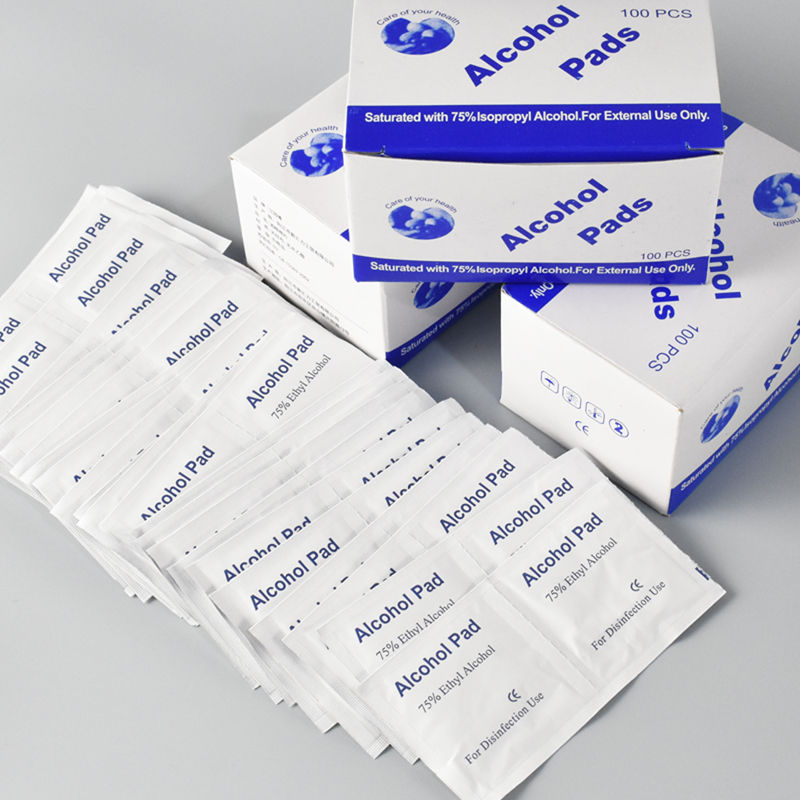 100pcs 75% Disposable Alcohol Pads Disinfection Tablets Cleaning Slices ...