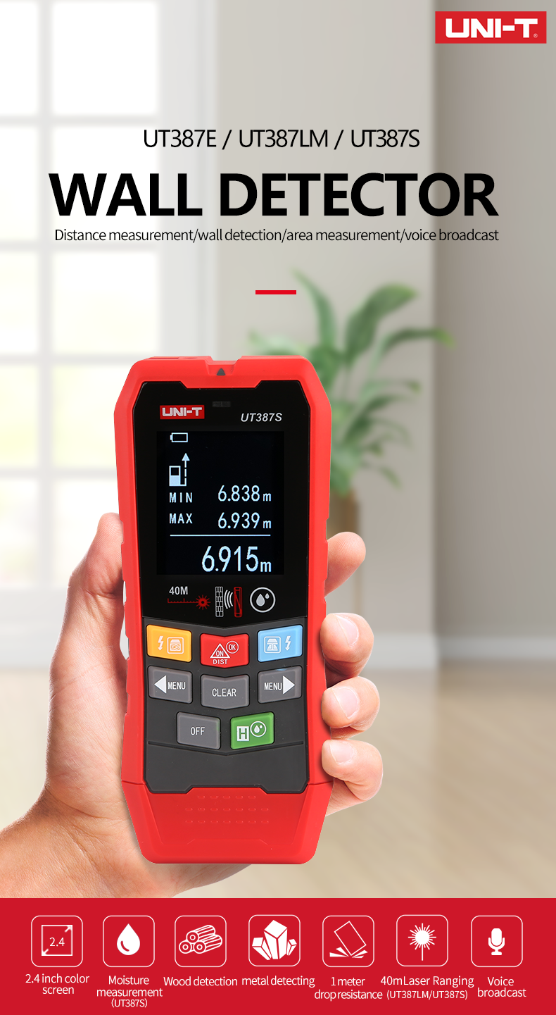 UNI-T UT387E UT387D UT387S Wall Scanner / Metal / Wood / Electricity ...