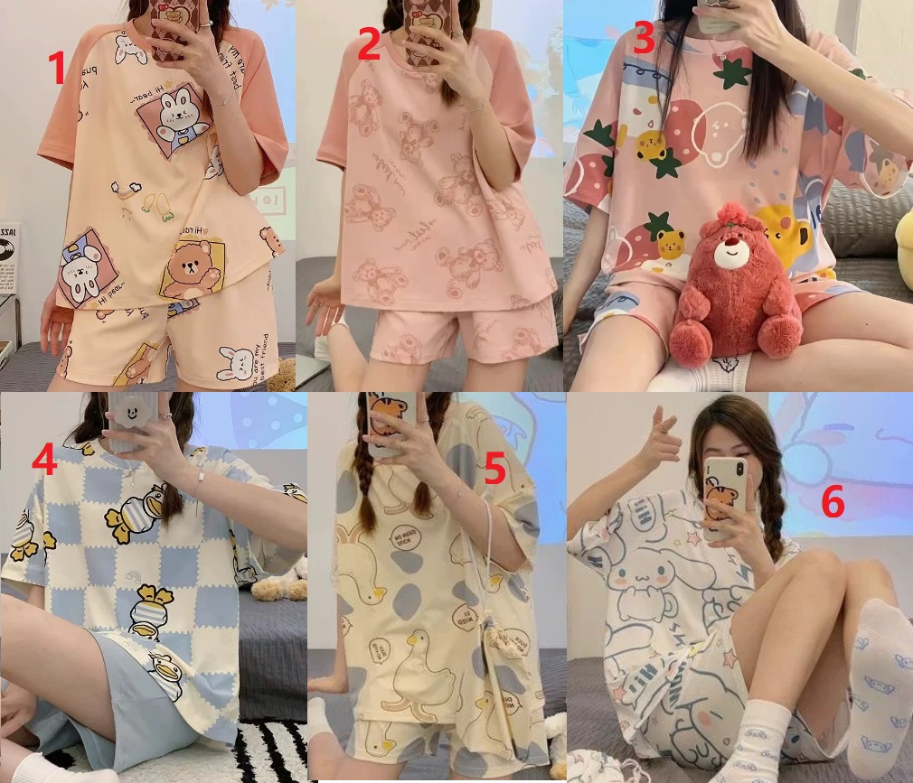Students pajamas female cartoon cute crayon small学生睡衣女卡通可爱蜡笔小新开衫短袖外出家居服 ...