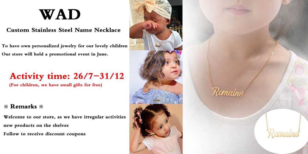 Custom Name Kids Necklace WAD Personalized Custom Stainless Steel Kids Girls Name Necklace Shopee Malaysia