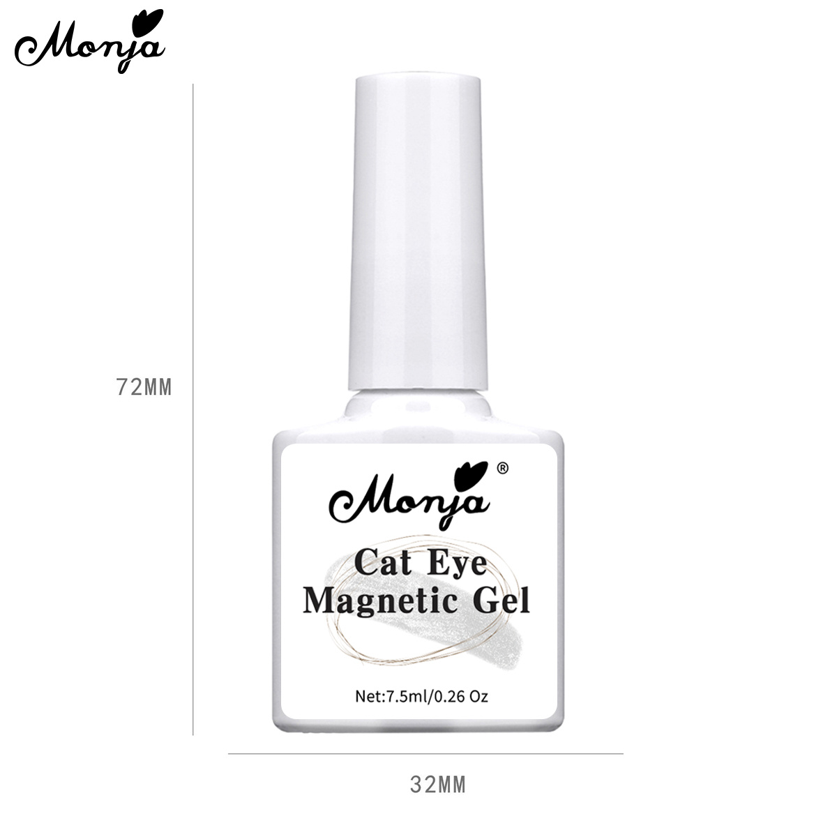 Monja Aurora Gem Cat Eye Nail Gel Long Laser Blinking