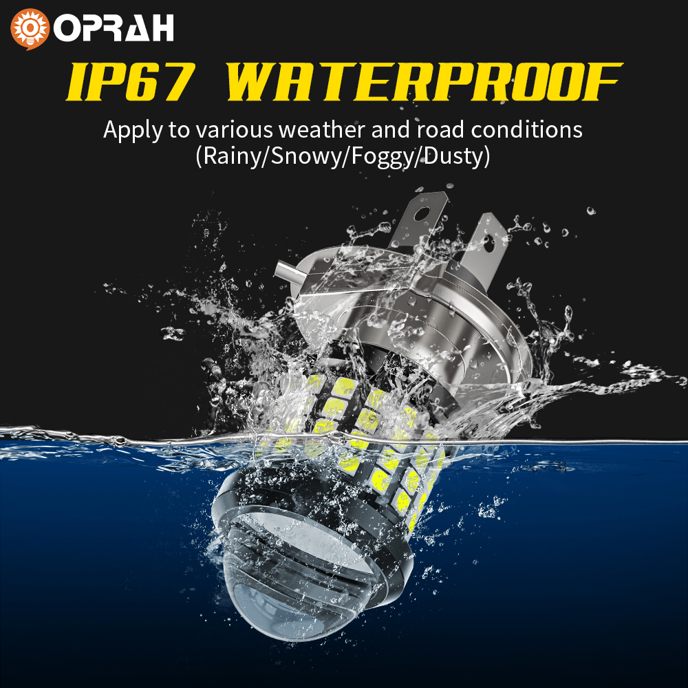 1PC Oprah Super Bright LED Motorcycle Light H4 H6 BA20D 3030 60SMD Hi ...