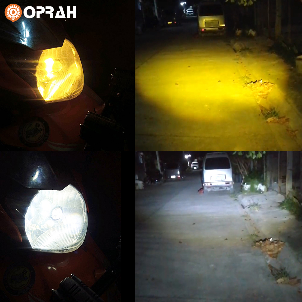 1PC Oprah Super Bright LED Motorcycle Light H4 H6 BA20D 3030 60SMD Hi ...