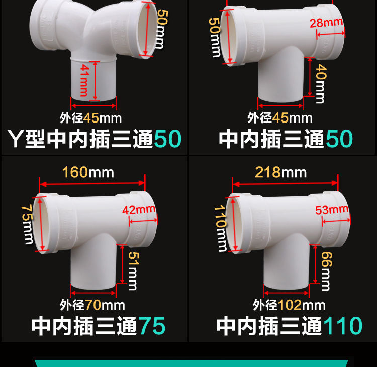 PVC Drain Pipe Inner Plug Directly 50 75 110 Medium Shrink Lower Neck ...