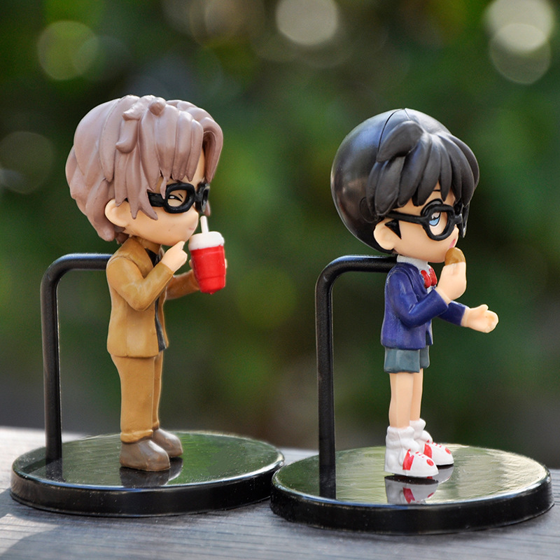 12Pcs/Set Detective Conan Anime Figure Edogawa Konan Kudou Shinichi ...