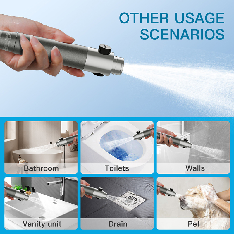 GONQIN Shower Head 3 Modes High Pressure Handheld Massage Showerhead ...