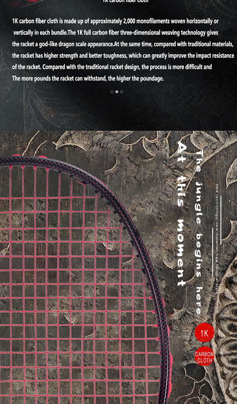 ALPSPORT 1K Super Carbon Professional Badminton Racket Ultra Offensive ...