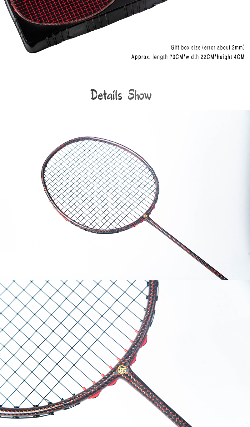 ALPSPORT 1K Super Carbon Professional Badminton Racket Ultra Offensive ...
