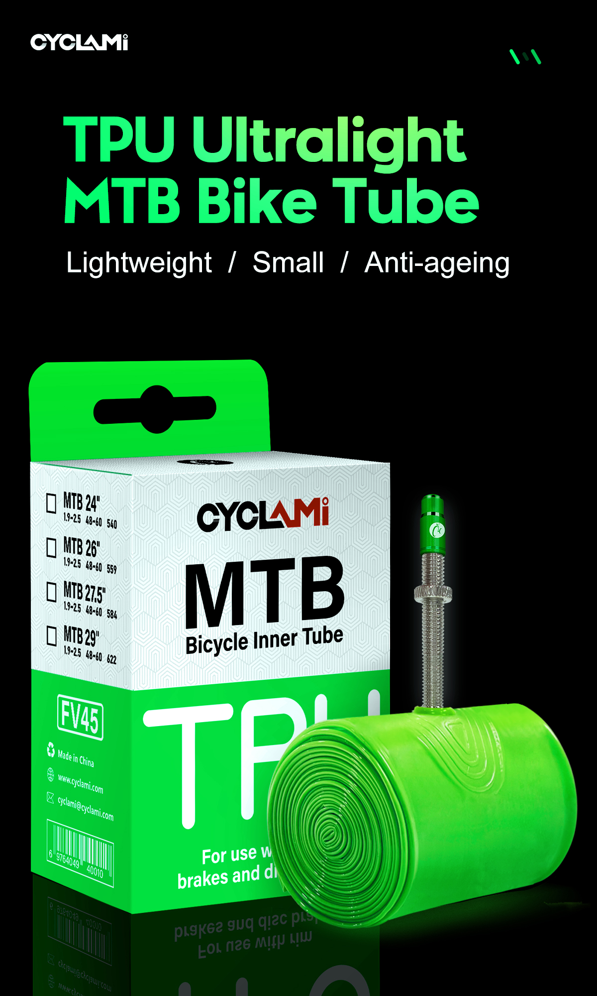TPU Road Bicycle Inner Tube 700C*23-35C Super Light Bike Tube For Road Bike