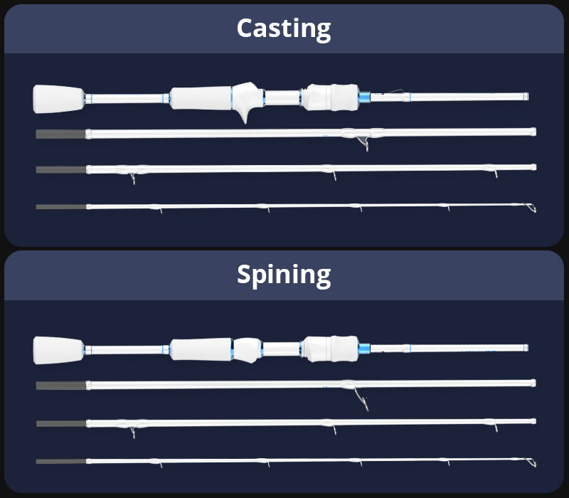 KastKing Centron Lite Spinning Casting Fishing Rod Carbon Rod with 1