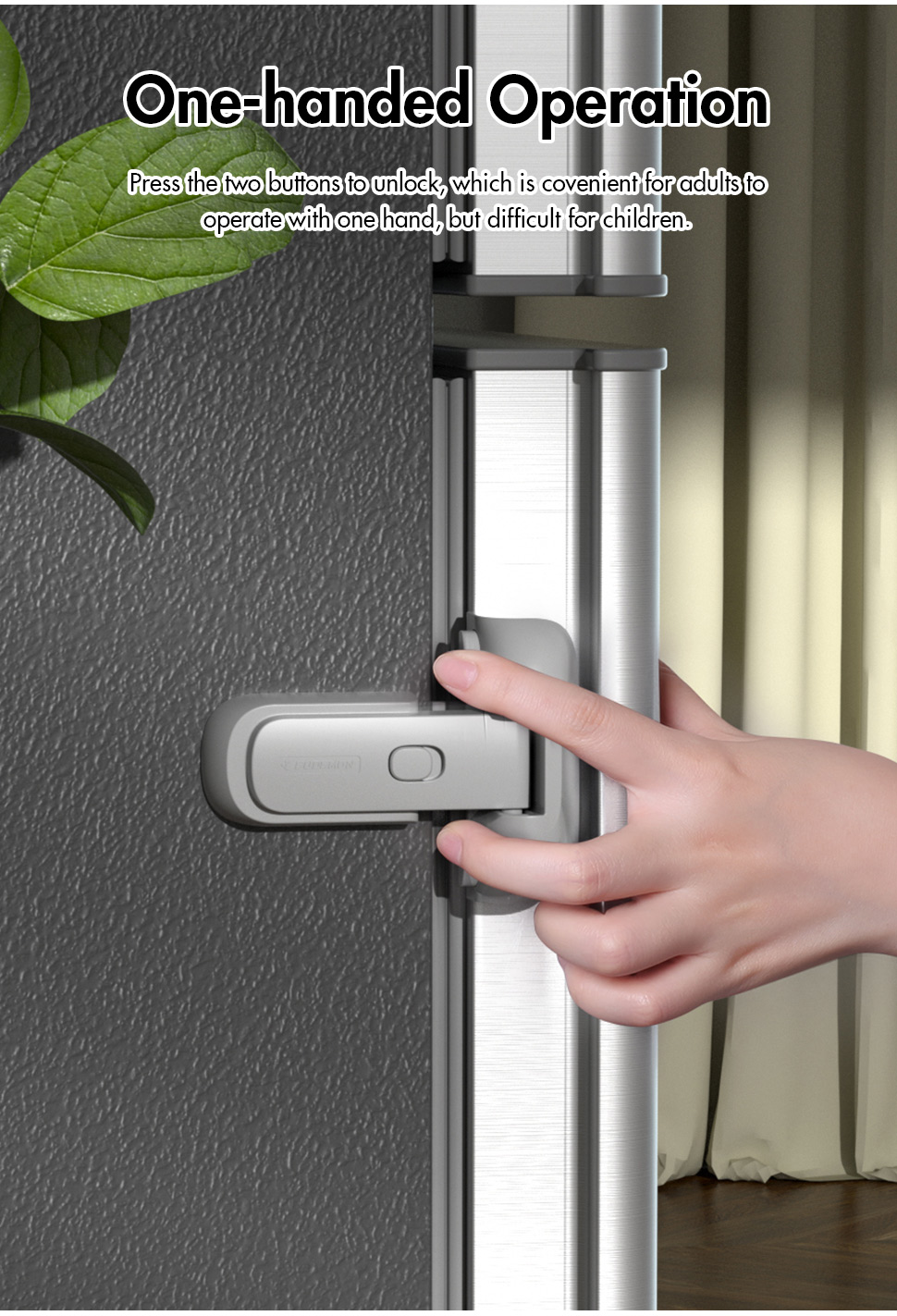 EUDEMON Child Safety Fridge lock Single-Door Refrigerator Door Stopper ...