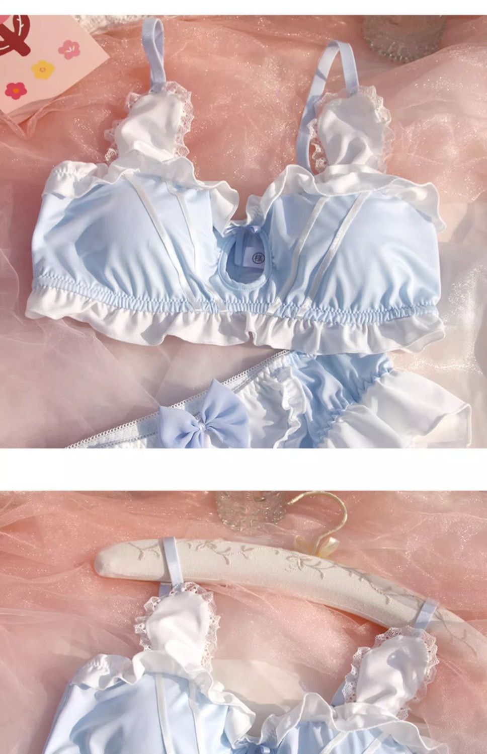 Small Rabbit Ear Japanese bra for girls with small chest gathering ...