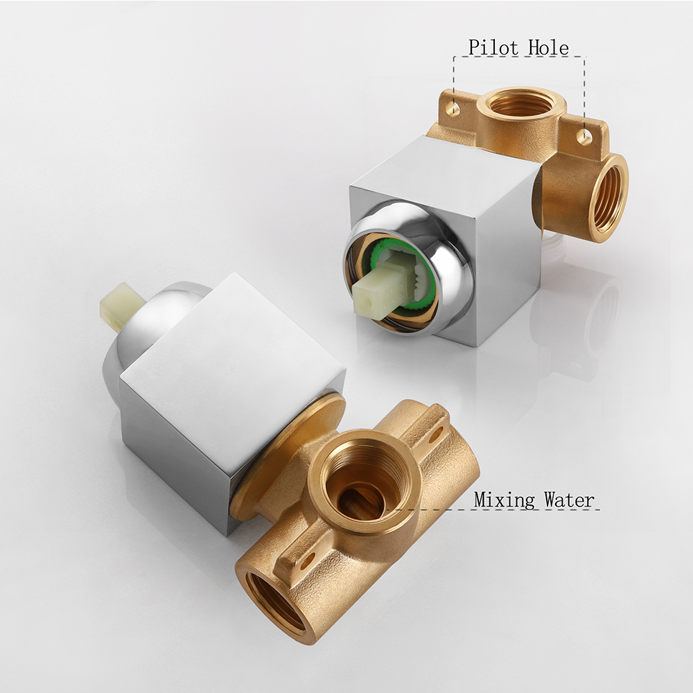 Shower Mixer Valve Shower Faucet Brass Bathroom Hot Cold Bath Mixer ...