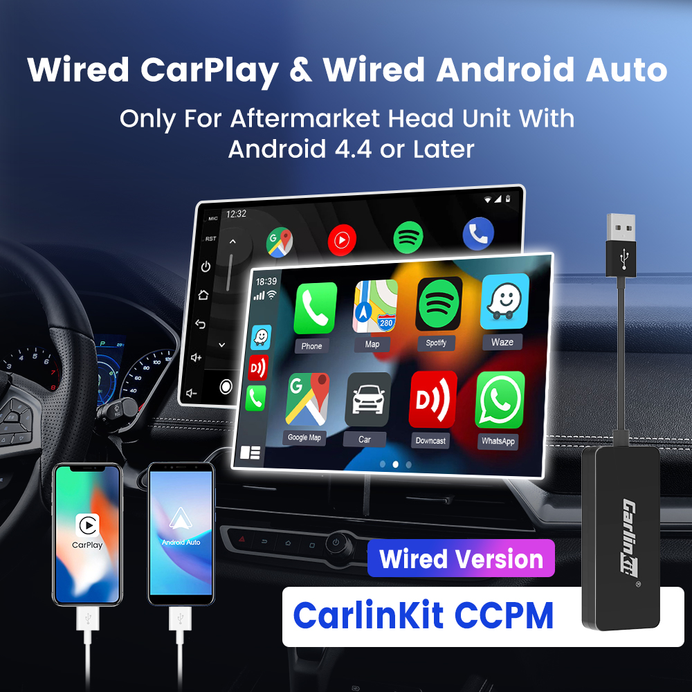 Carlinkit CCPM Wired Android Auto Wired Apple Carplay for Android ...