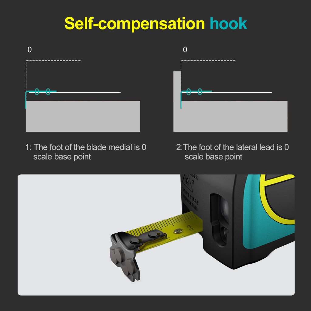 MILESEEY Measuring Tape Infrared High-Precision Electronic Ruler (40M ...