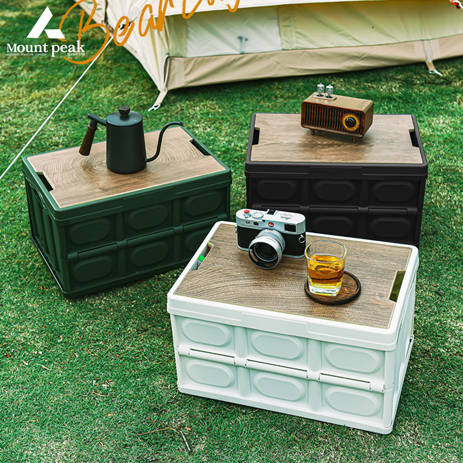 ⚡️Ready stock⚡️ Folding storage box home with wooden cover with cover