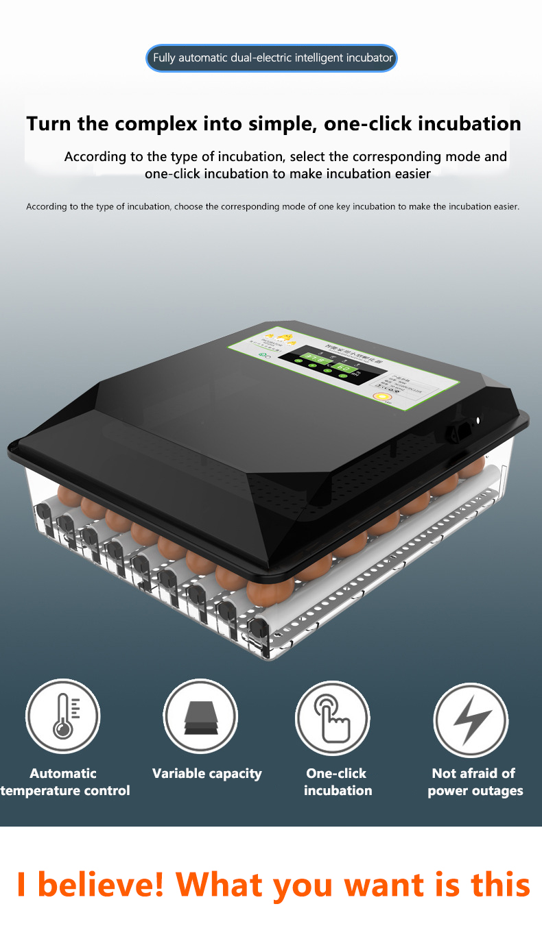 Egg incubator automatic full set,128 egg brooder digital chicken