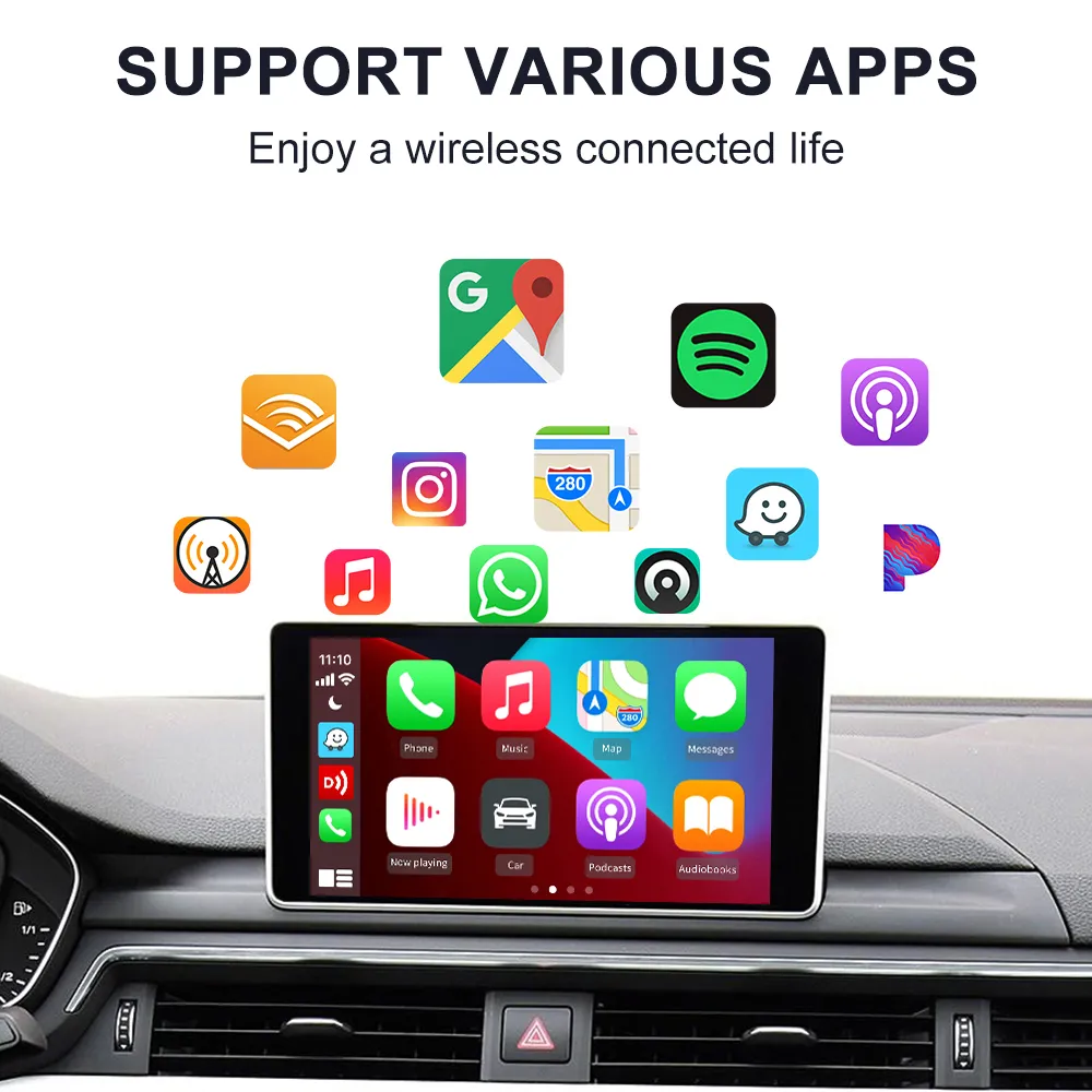 carlinkit 4.0 carplay wireless Android Auto dongle wired to wireless ...