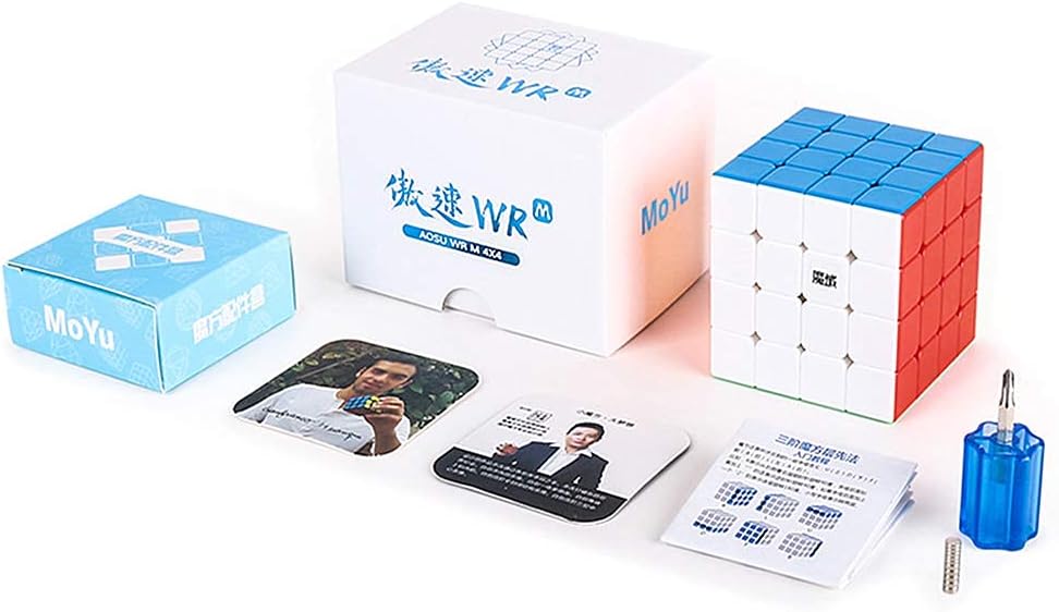 Bukefuno Yongjun MGC 4x4M Cube de Vitesse Magnétique YJ MGC 4x4x4 M Puzzle Magique Cube Magnétique sans Autocollants